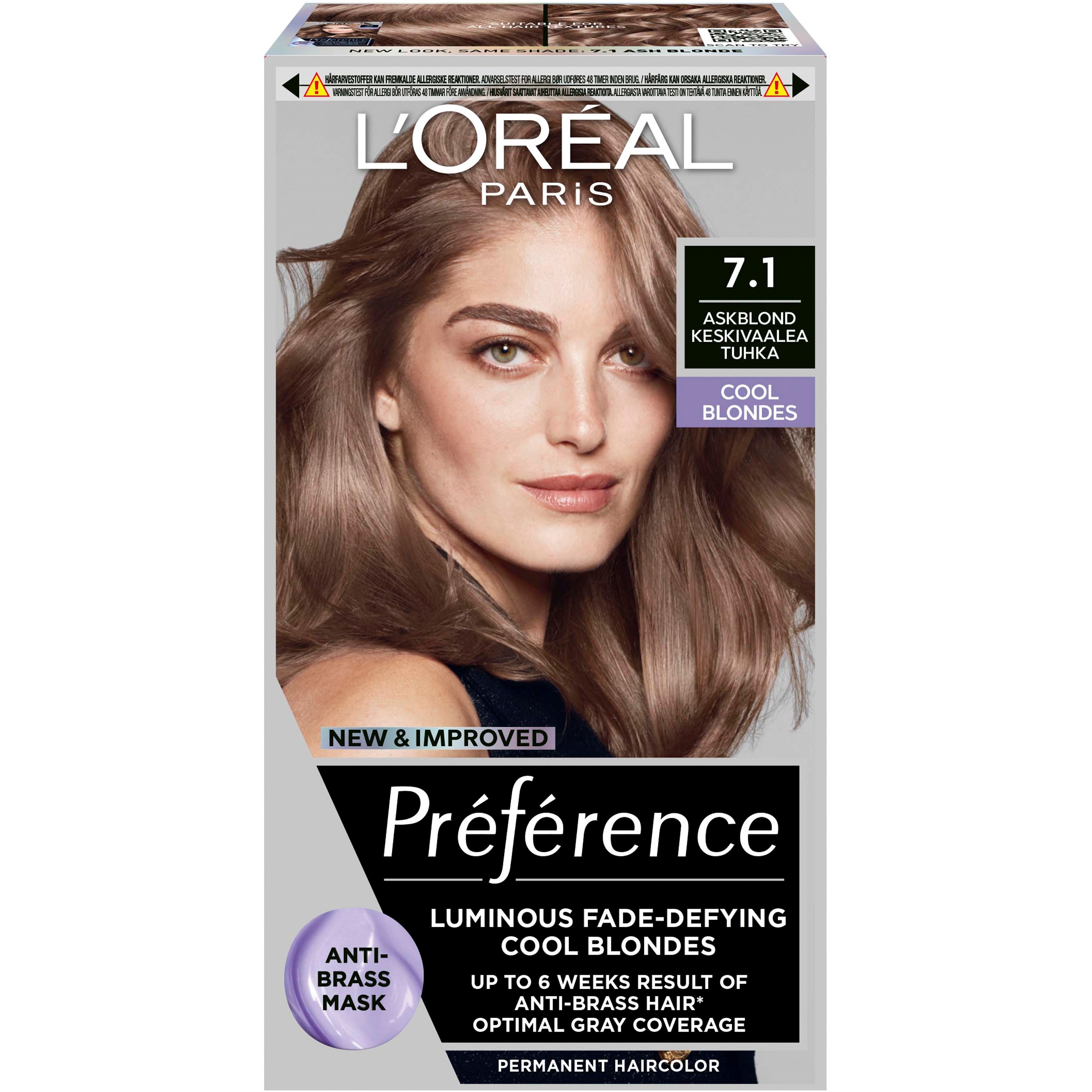 Фото - Фарба для волосся LOreal L'Oréal Paris Préférence Permanent Haircolor Cool Blondes 7,1 Ice 