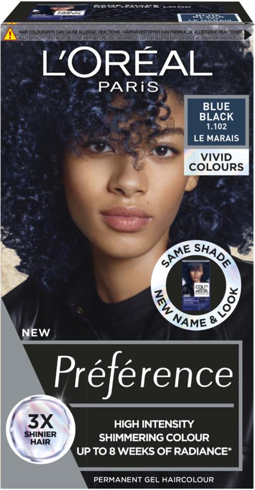 L'Oréal Paris Préférence Vivids Blue Black 1.102  