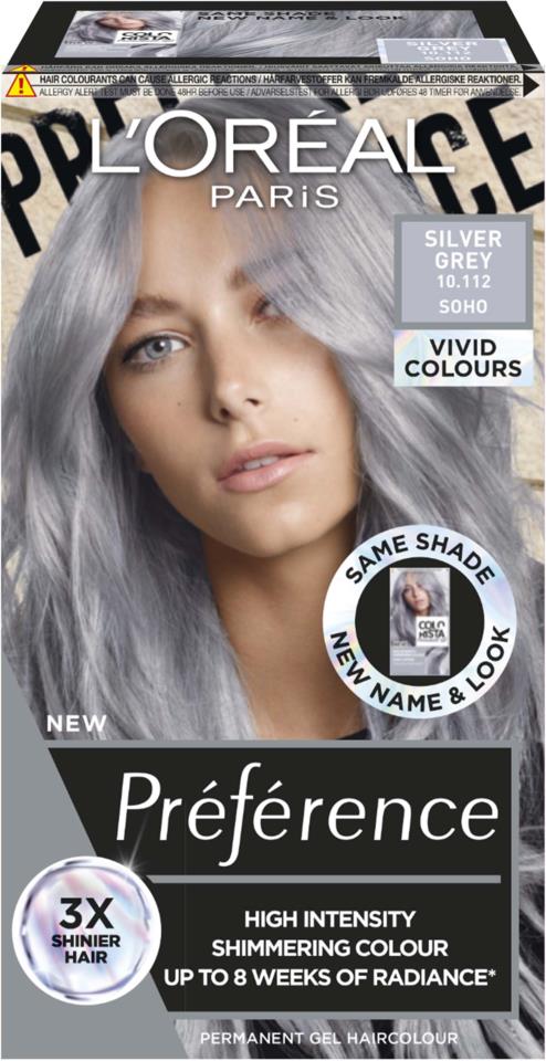 L'Oréal Paris Préférence Vivids Silver Grey 10.112  