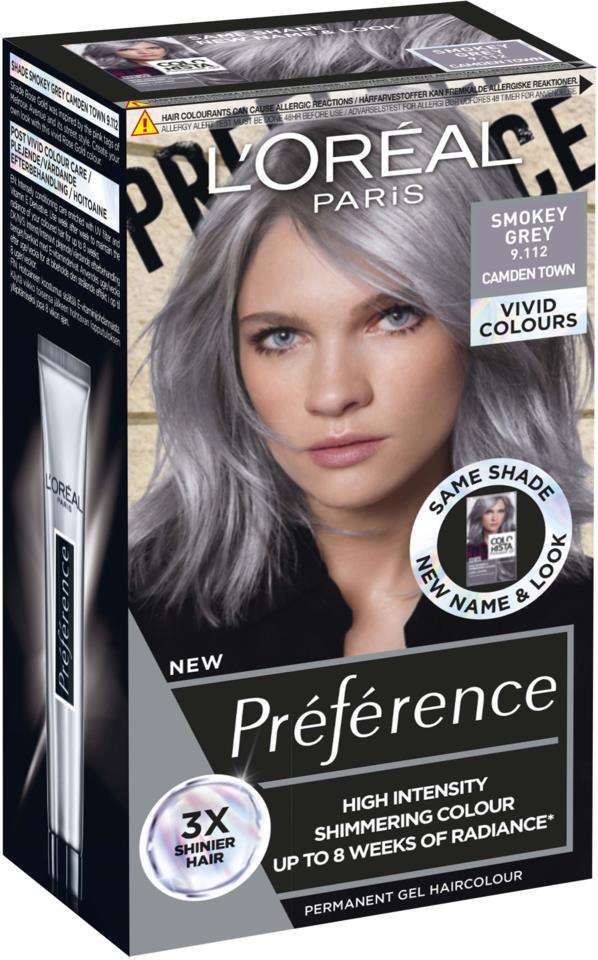 L'Oréal Paris Préférence Vivids Smokey Grey 9.112  