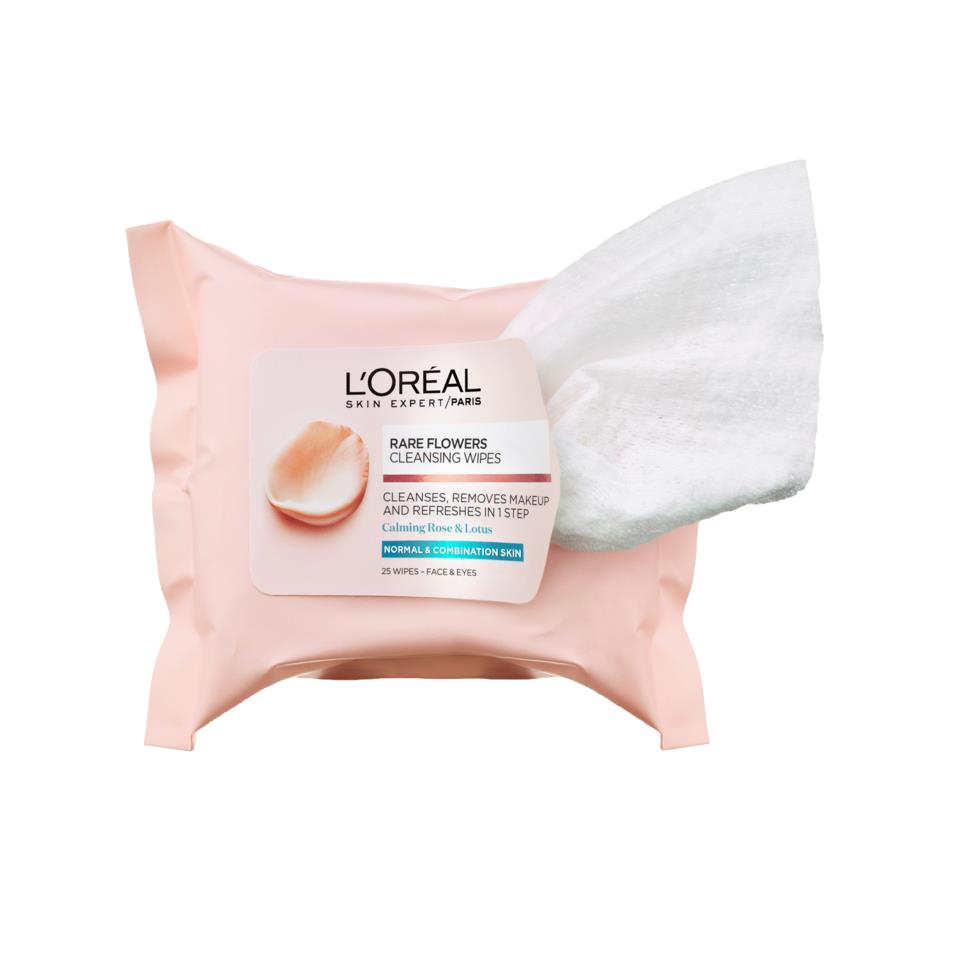 Loreal Paris Rare Flowers Cleansing Wipes Normal