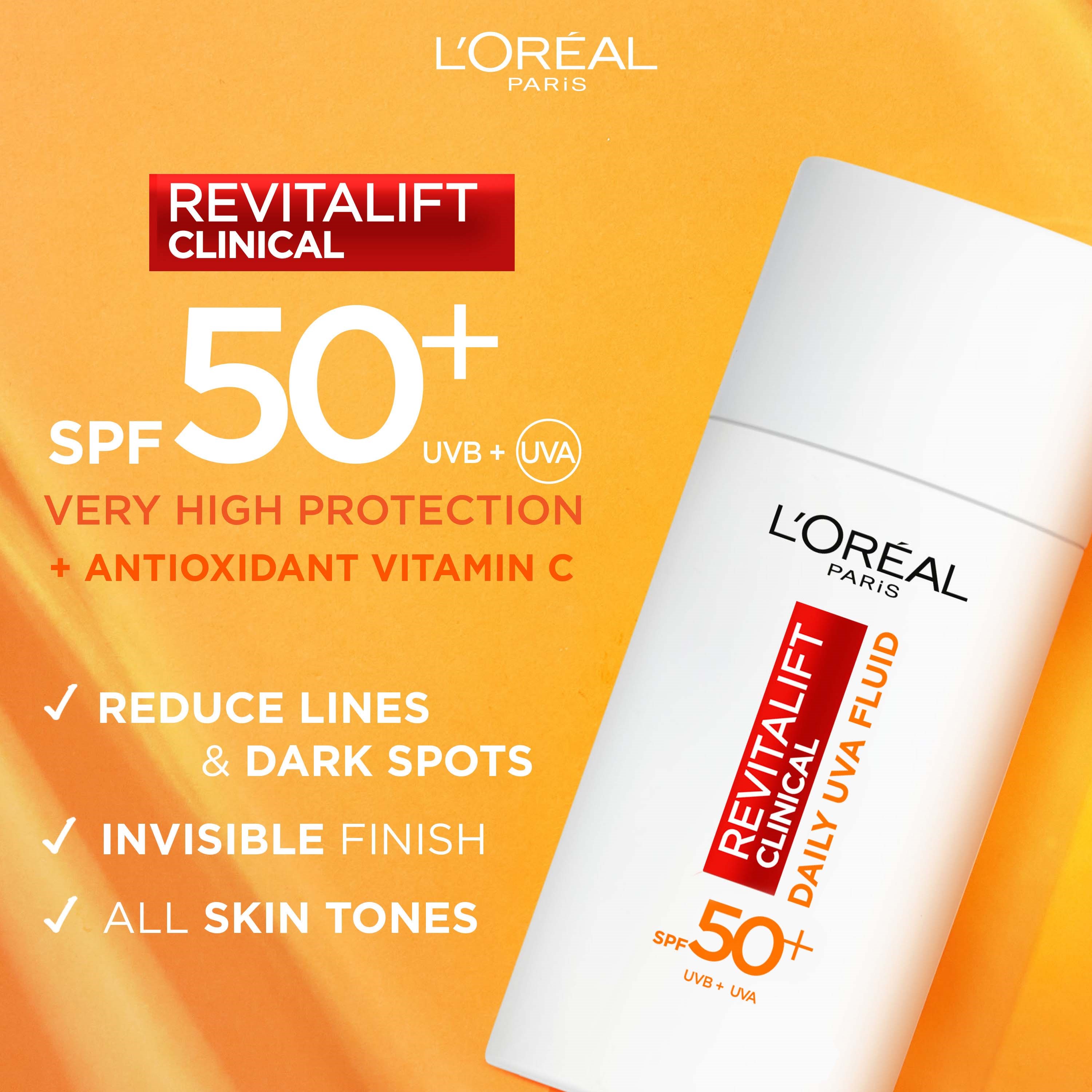 L'Oréal Paris Revitalift Clinical Daily Moisturizing UVA Fluid SPF50+ (obrázok 3)