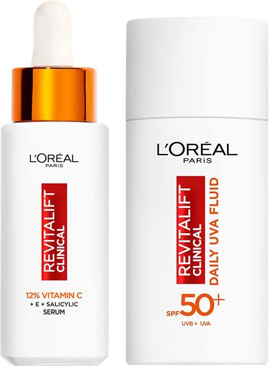 L'Oréal Paris Revitalift Clinical Skincare Duo Kit - 12% Vitamin C Serum + Daily Moisturizing Fluid SPF50