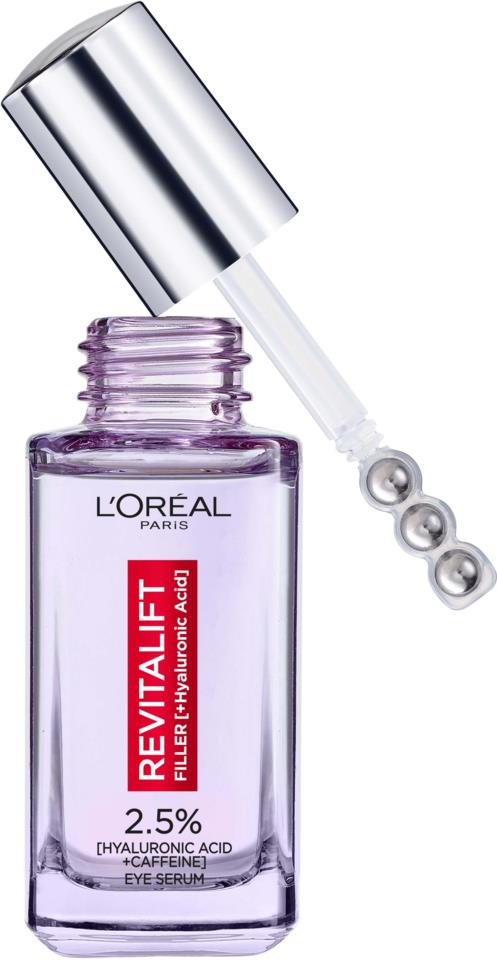 L'Oréal Paris Revitalift Filler 2.5% Hyaluronic Acid+Caffeine Eye Serum 20 ml