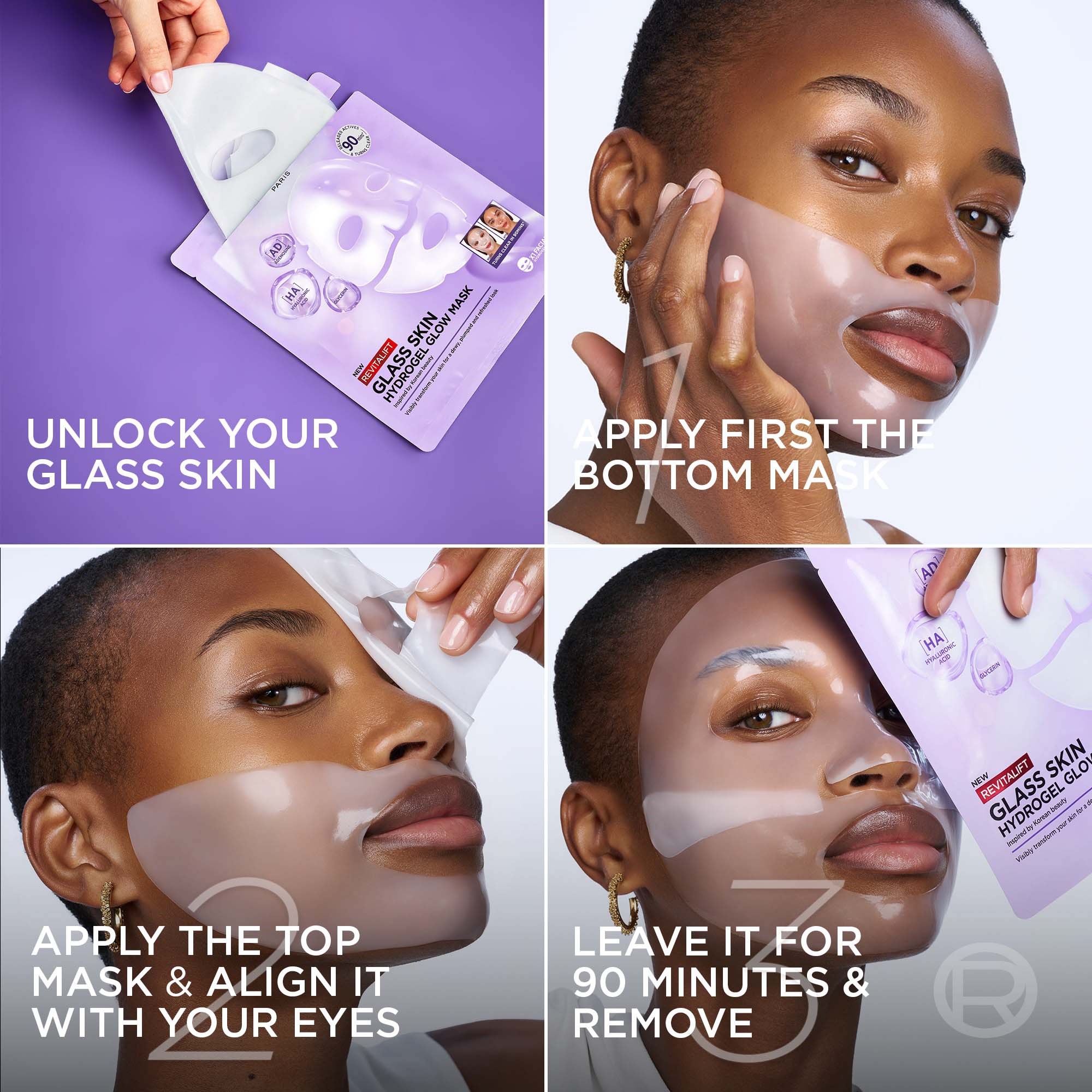 L'Oréal Paris Revitalift Filler Glass Skin Hydrogel Glow Mask (obrázok 7)