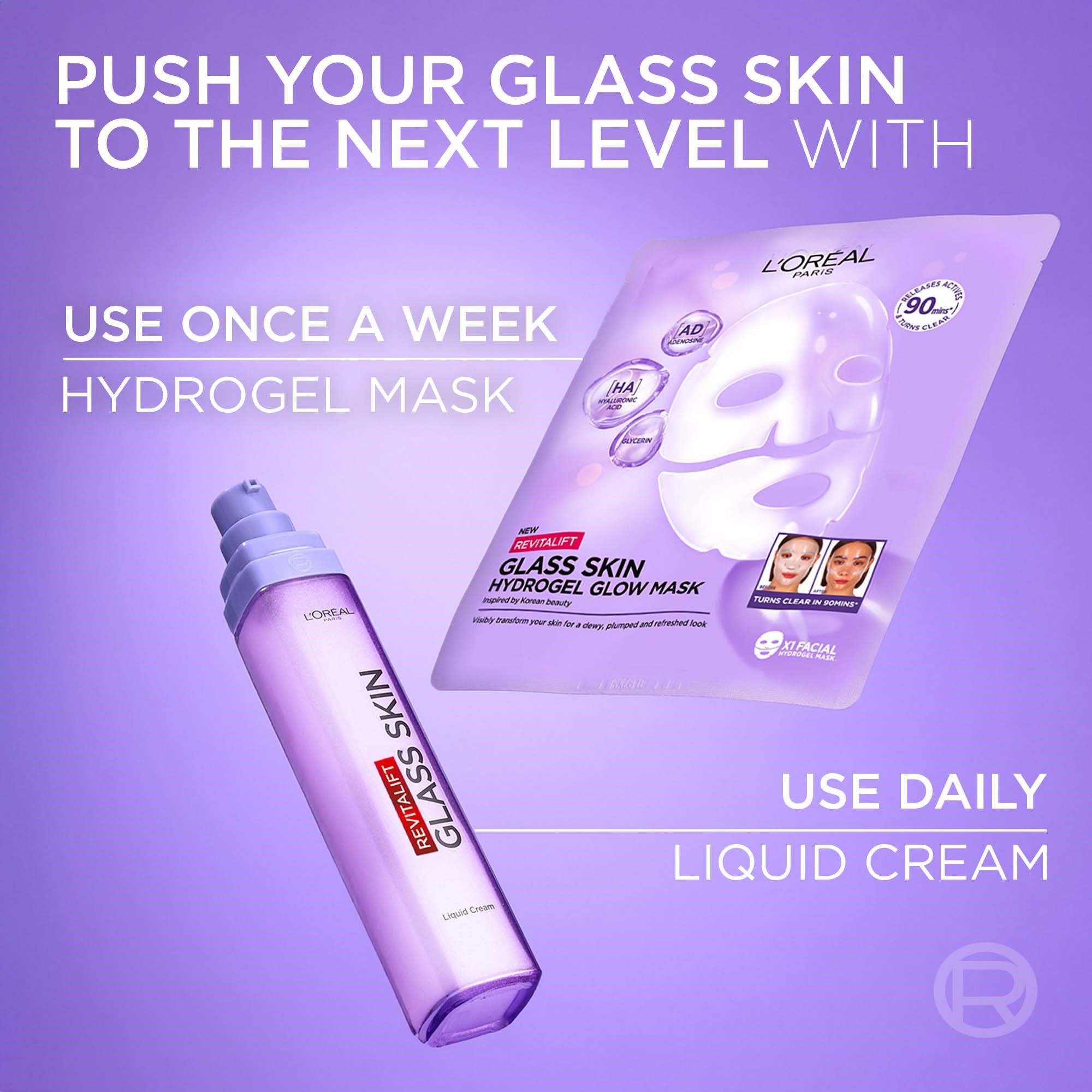 L'Oréal Paris Revitalift Filler Glass Skin Hydrogel Glow Mask (obrázok 9)