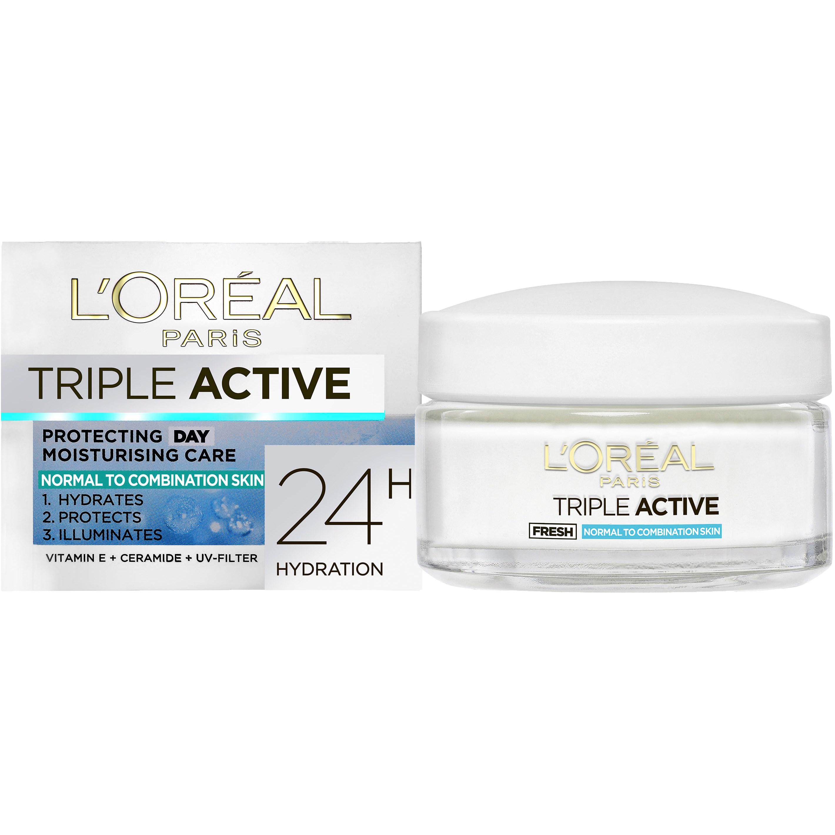 Alternativ bild 1 för Loreal Paris Triple Active Day Normal/Mixed Skin 50 ml