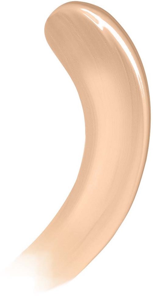 A beige smooth, curved shape, possibly part of a makeup or cosmetic product.