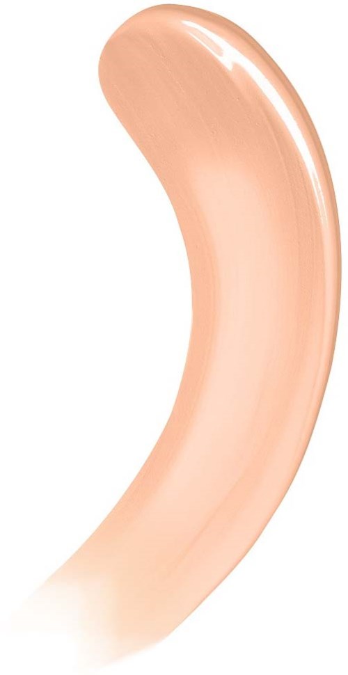 A curved, skin-colored object with shiny surface, resembling a human ear.