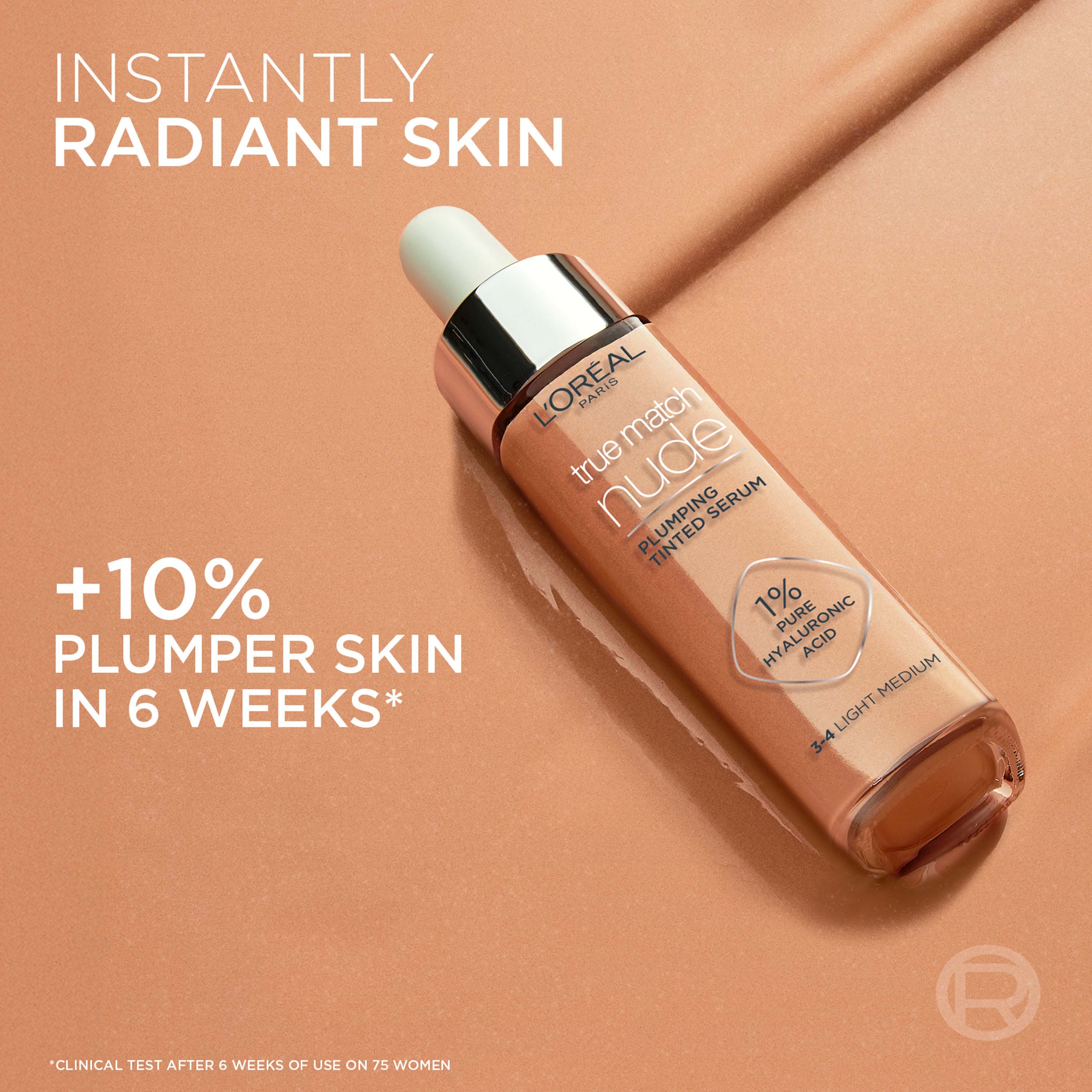 L'Oréal Paris True Match Nude Plumping Tinted Serum Foundation, 1% Hya (obrázok 6)