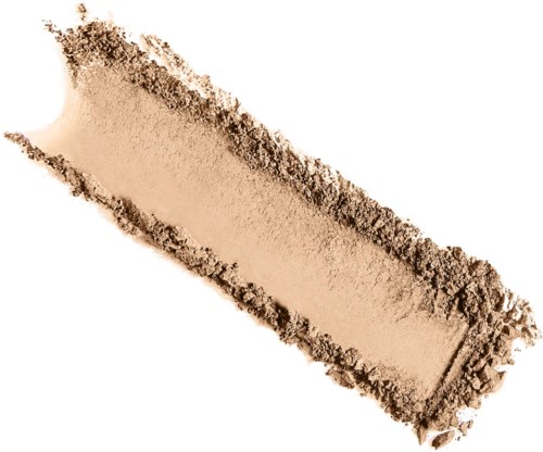 Ett rektangulärt, beige pulver med mörkare kanter, troligtvis ett kosmetiskt eller makeup-produkt som rouge eller ögonskugga.