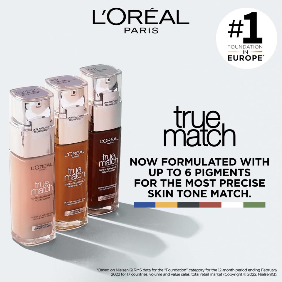 L'Oréal Paris True Match Super-Blendable Foundation 11N Cafe profond / Dark coffee 30 ml