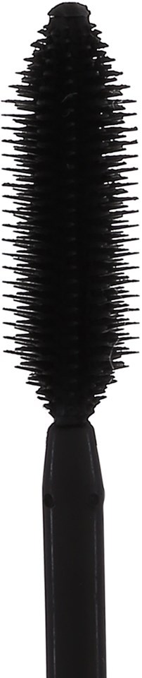 Een zwarte haarborstel met een ronde vorm en veel borstels, gebruikt voor haarstyling.