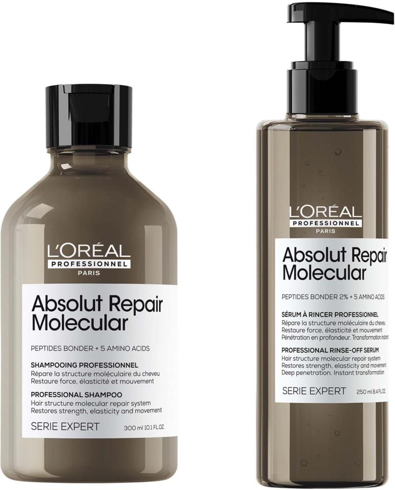 L'Oréal Professionnel absolut repair molecular shampoo and rinse-out serum