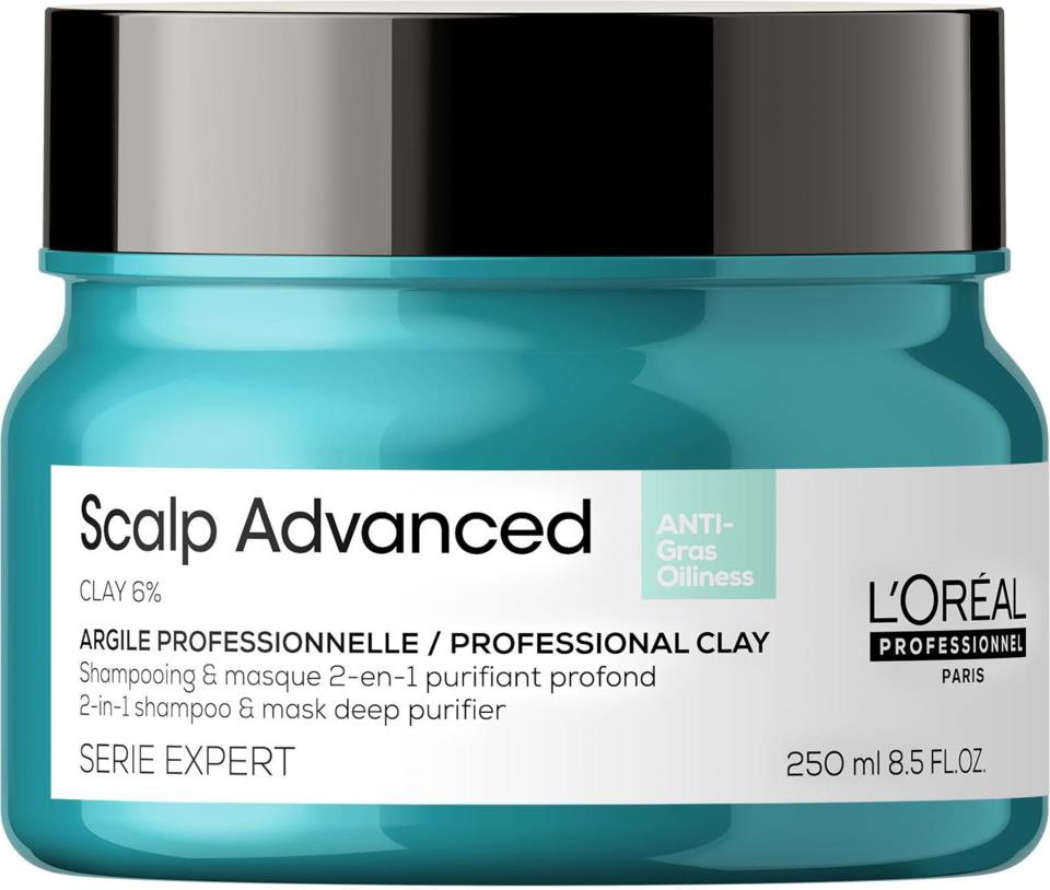 Loreal Professionnel Anti-Oiliness 2-In-1 Deep Purifier Clay 250 ml