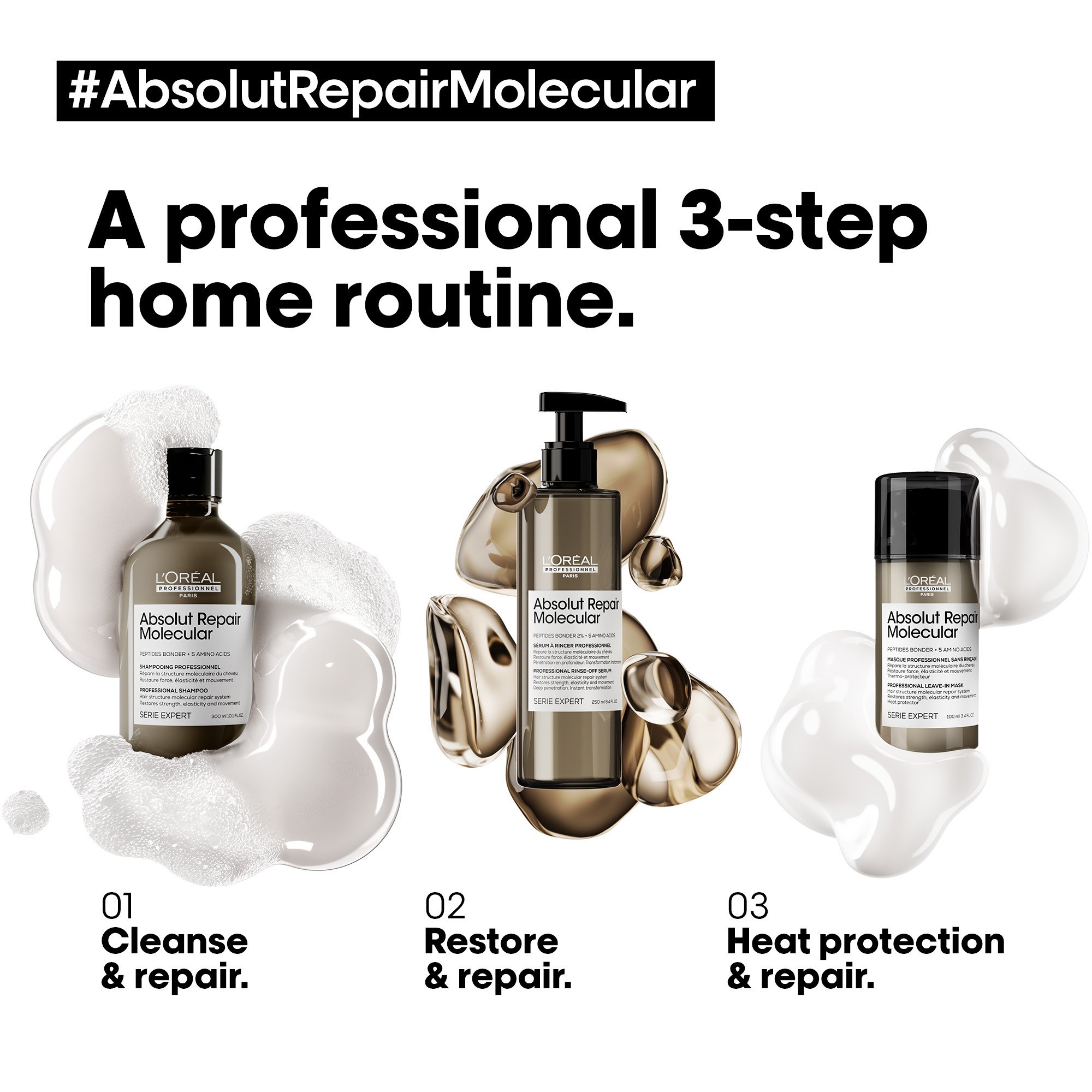 L'Oréal Professionnel Absolut Repair Molecular Shampoo 300 ml (obrázok 6)