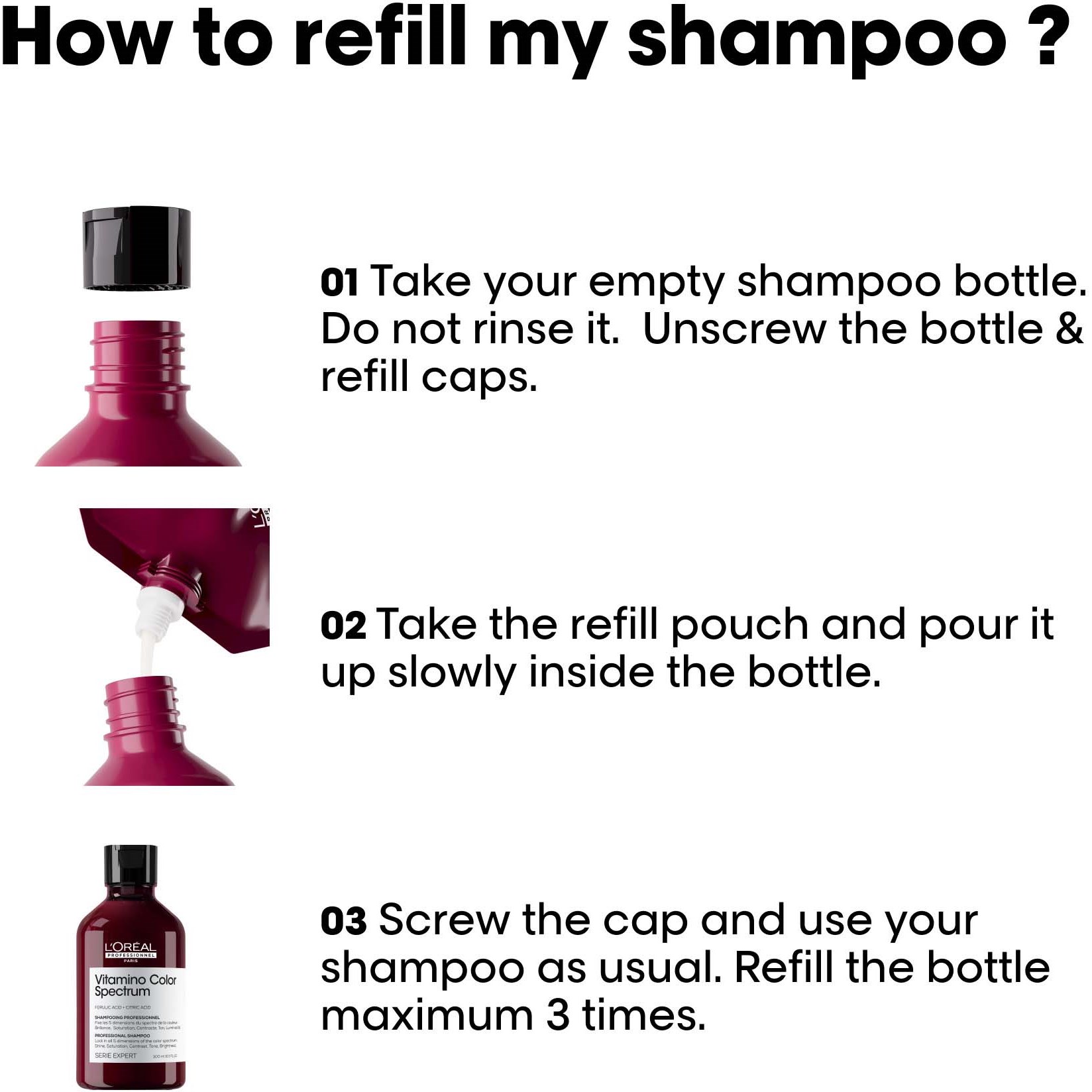 L'Oréal Professionnel Vitamino Color Spectrum Shampoo Refill 500 ml (obrázok 7)