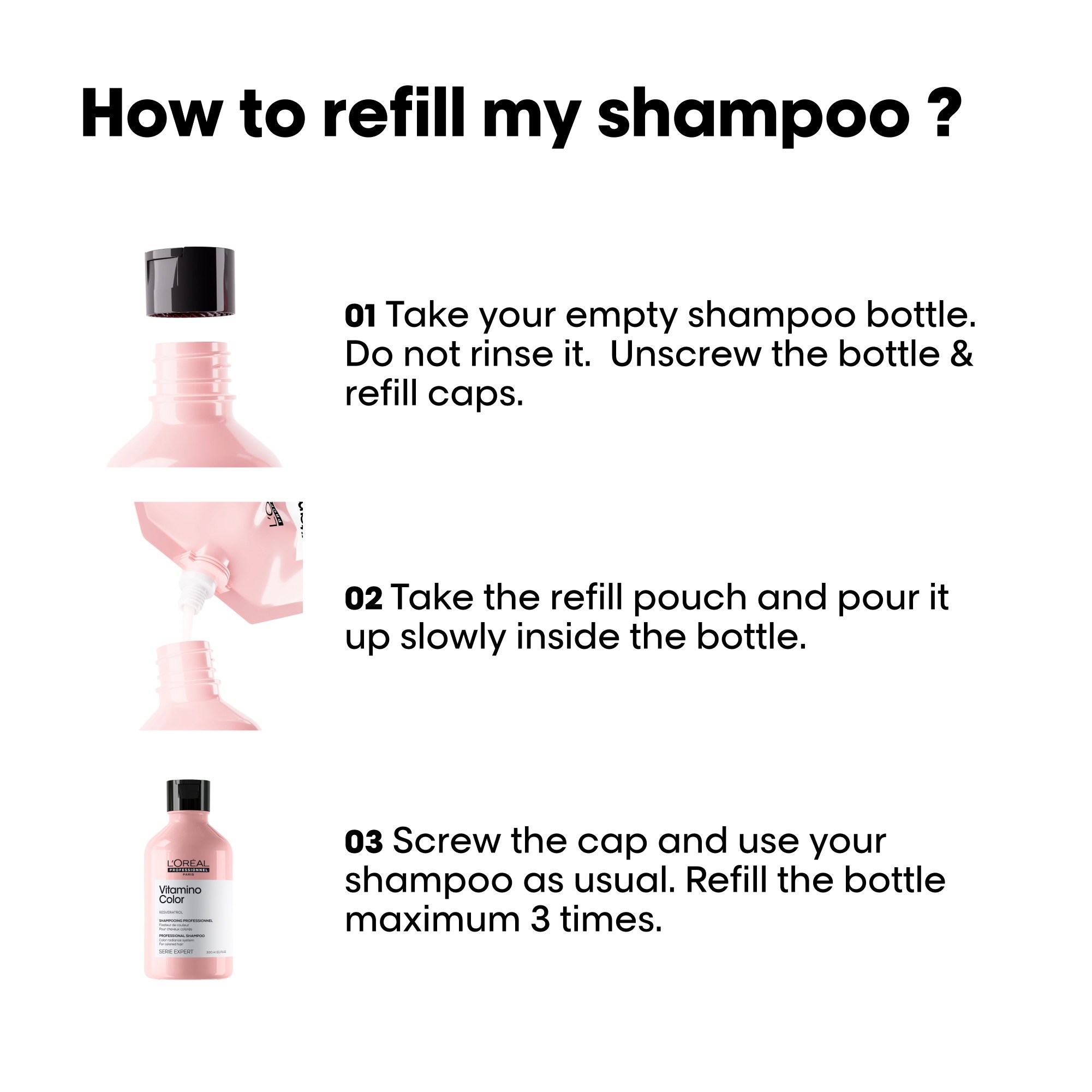 L'Oréal Professionnel Vitamino Color Vitamino Shampoo Refill 500 ml (obrázok 3)