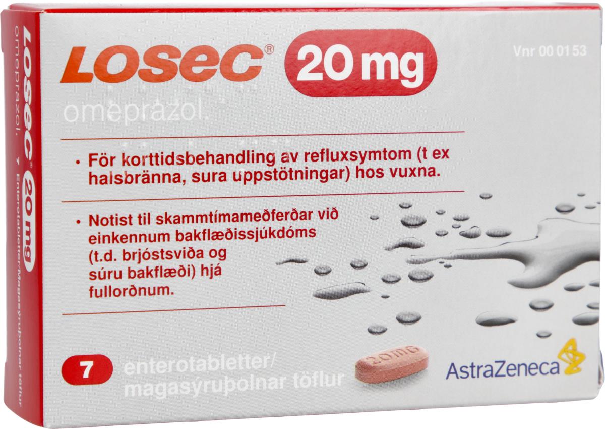 Losec Enterotablett 20mg 7 st