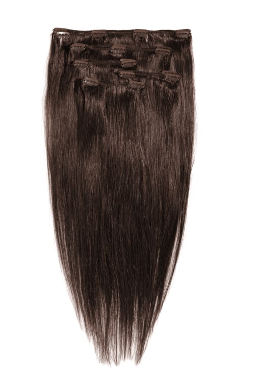 Love Hair Extensions Clip-In Full Head Set Dark Brown