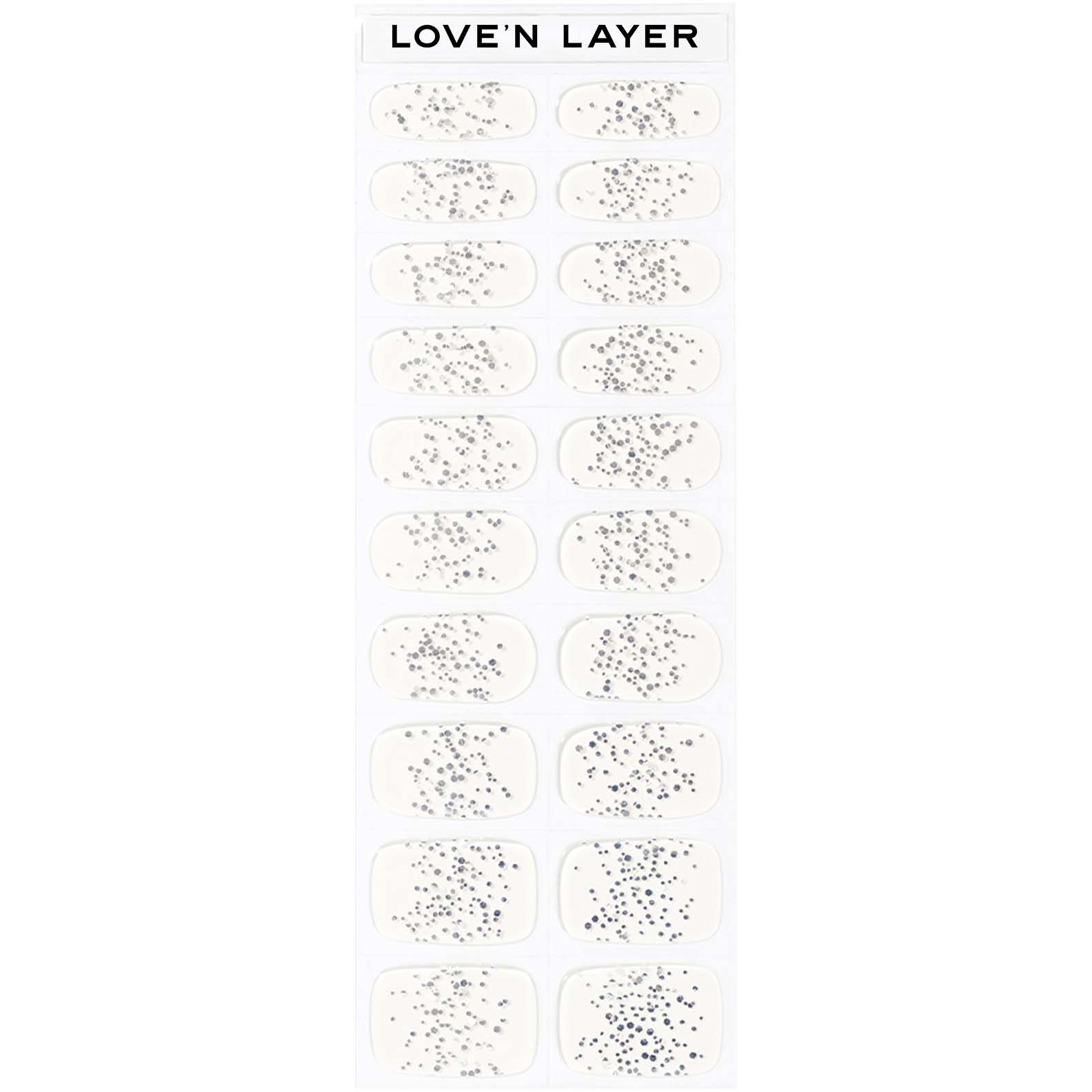 Loven Layer Love Note Funky Sparkle Silver