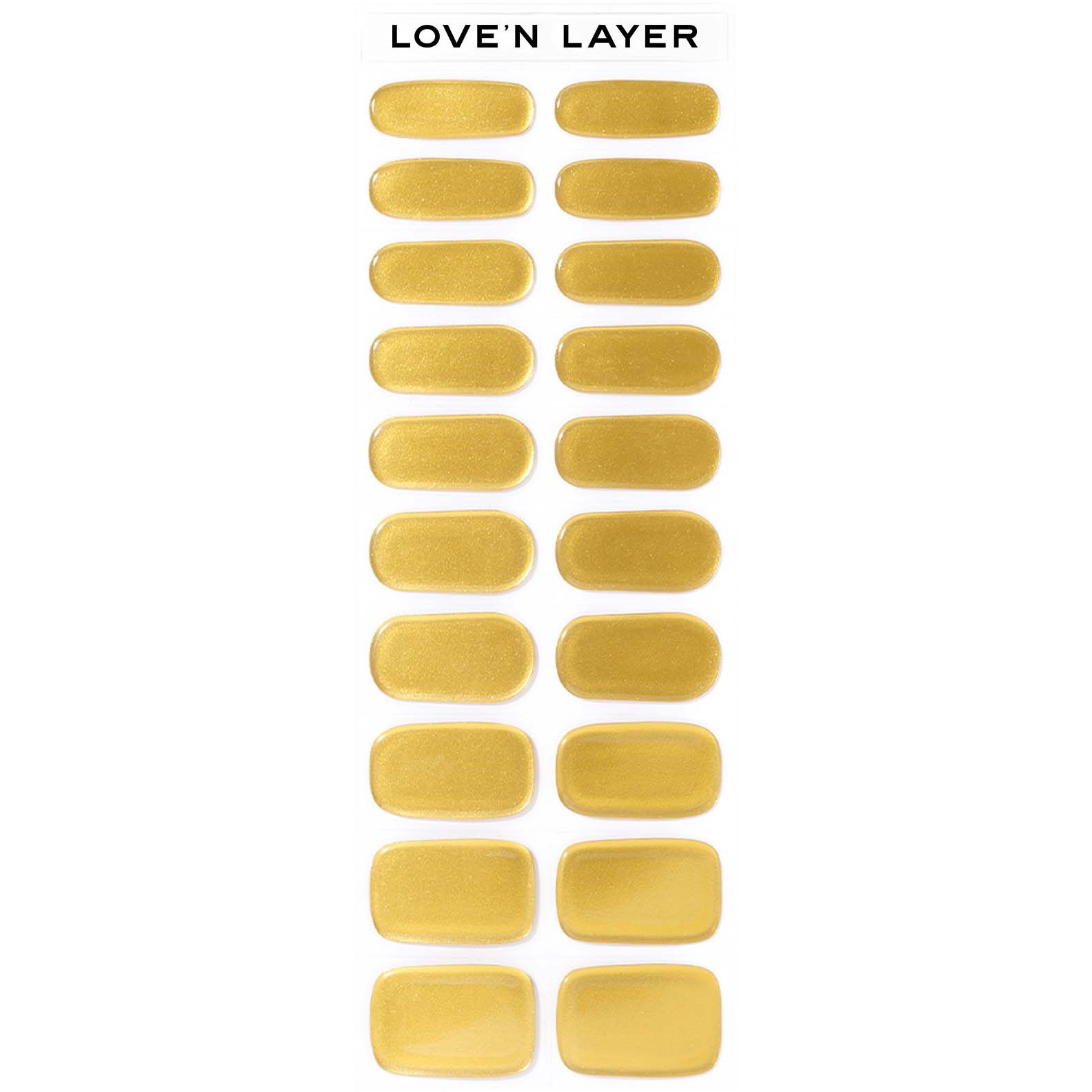 Loven Layer Love Note Metallic Shiny Gold