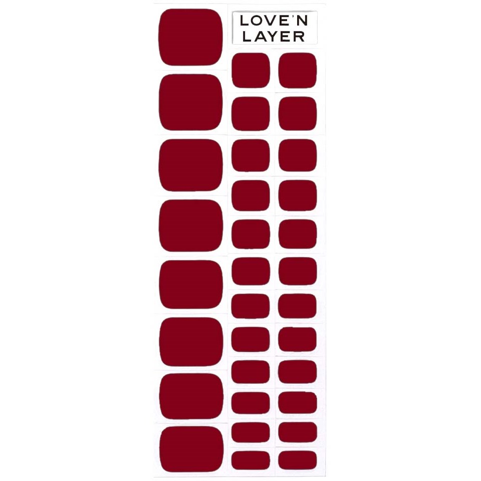 Loven Layer Solid Toe Layers Burgundy Red