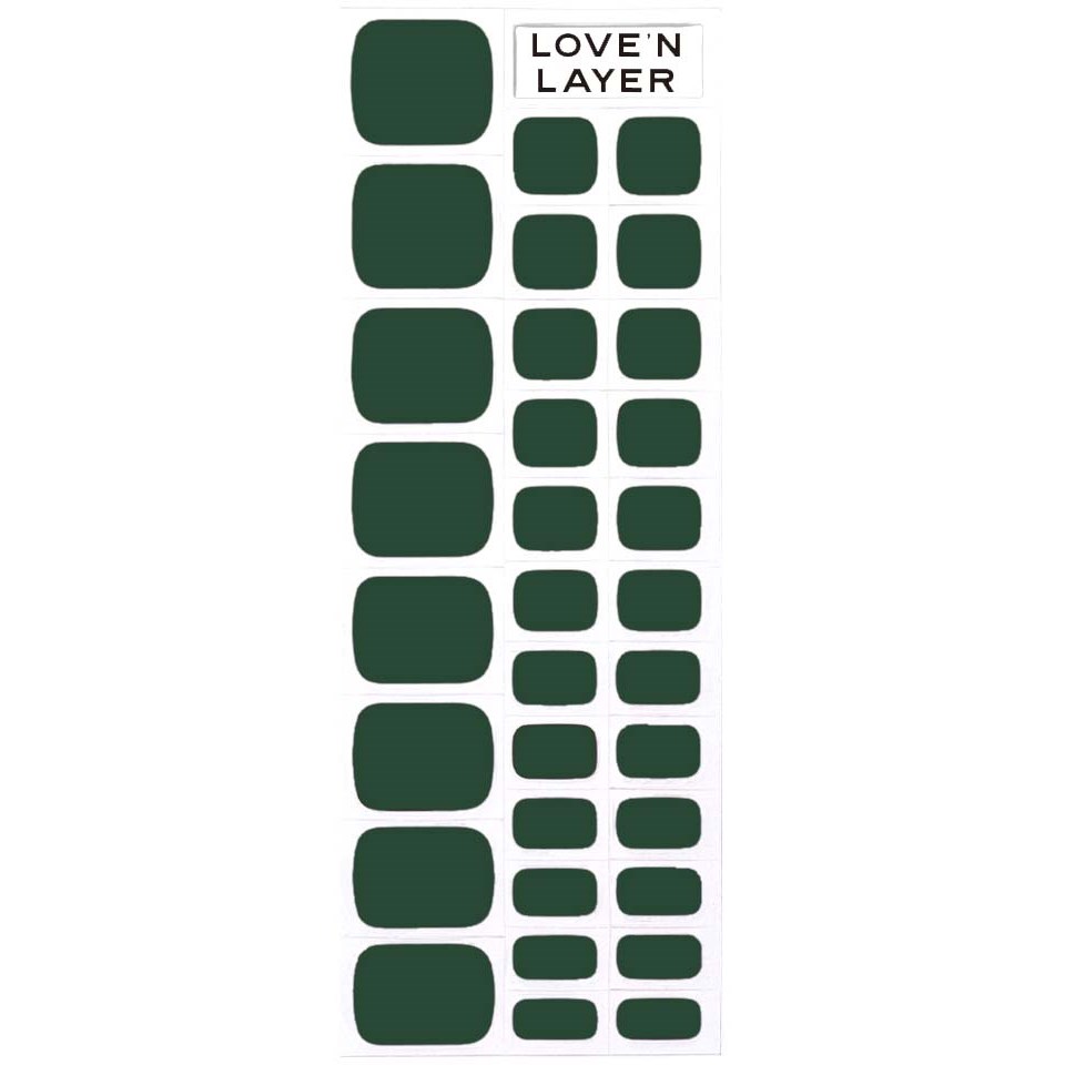 Love’n Layer   Solid Toe Layers Forest Green