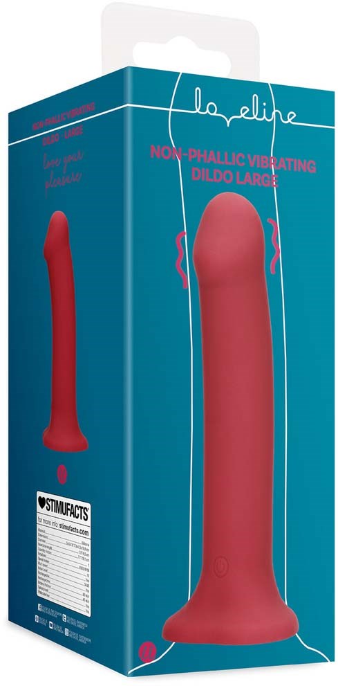Loveline Non-Phallic Vibrating Dildo - Large - Raspberry Red | lyko.com Loveline Non-Phallic Vibrating Dildo - Large - Raspberry Red | lyko.com