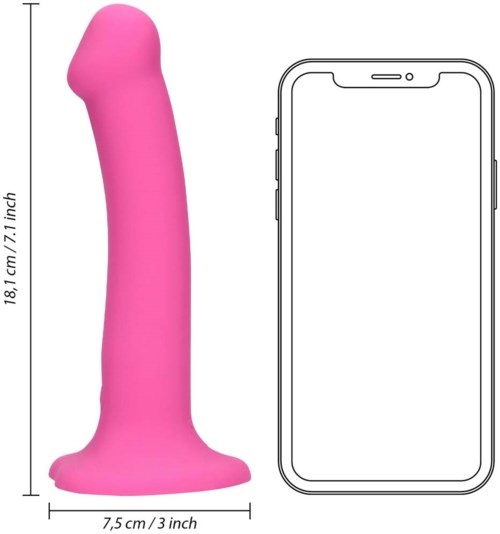 Loveline Non-Phallic Vibrating Dildo - Medium - Powerful Pink | lyko.com Loveline Non-Phallic Vibrating Dildo - Medium - Powerful Pink | lyko.com