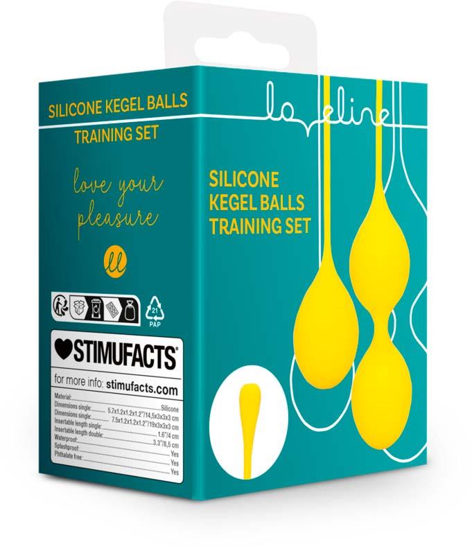 Loveline Silicone Kegel Balls Training Set - Carambola