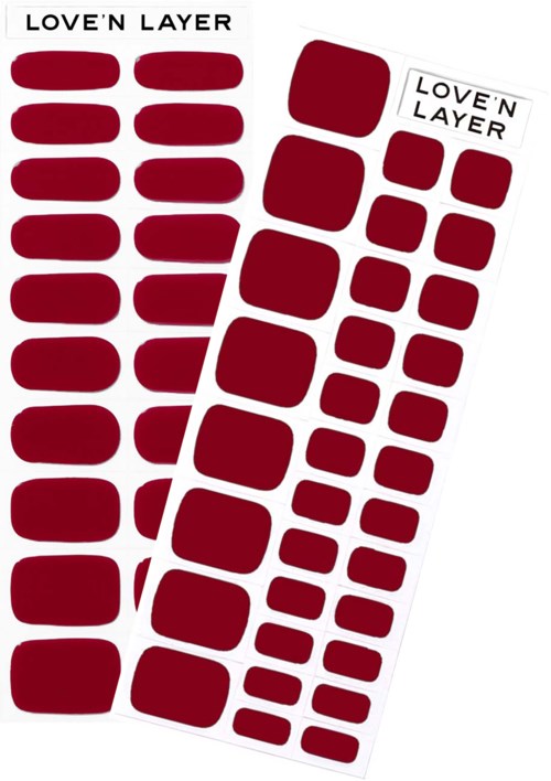 Love'n Layer Hand & Toe Burgundy Red