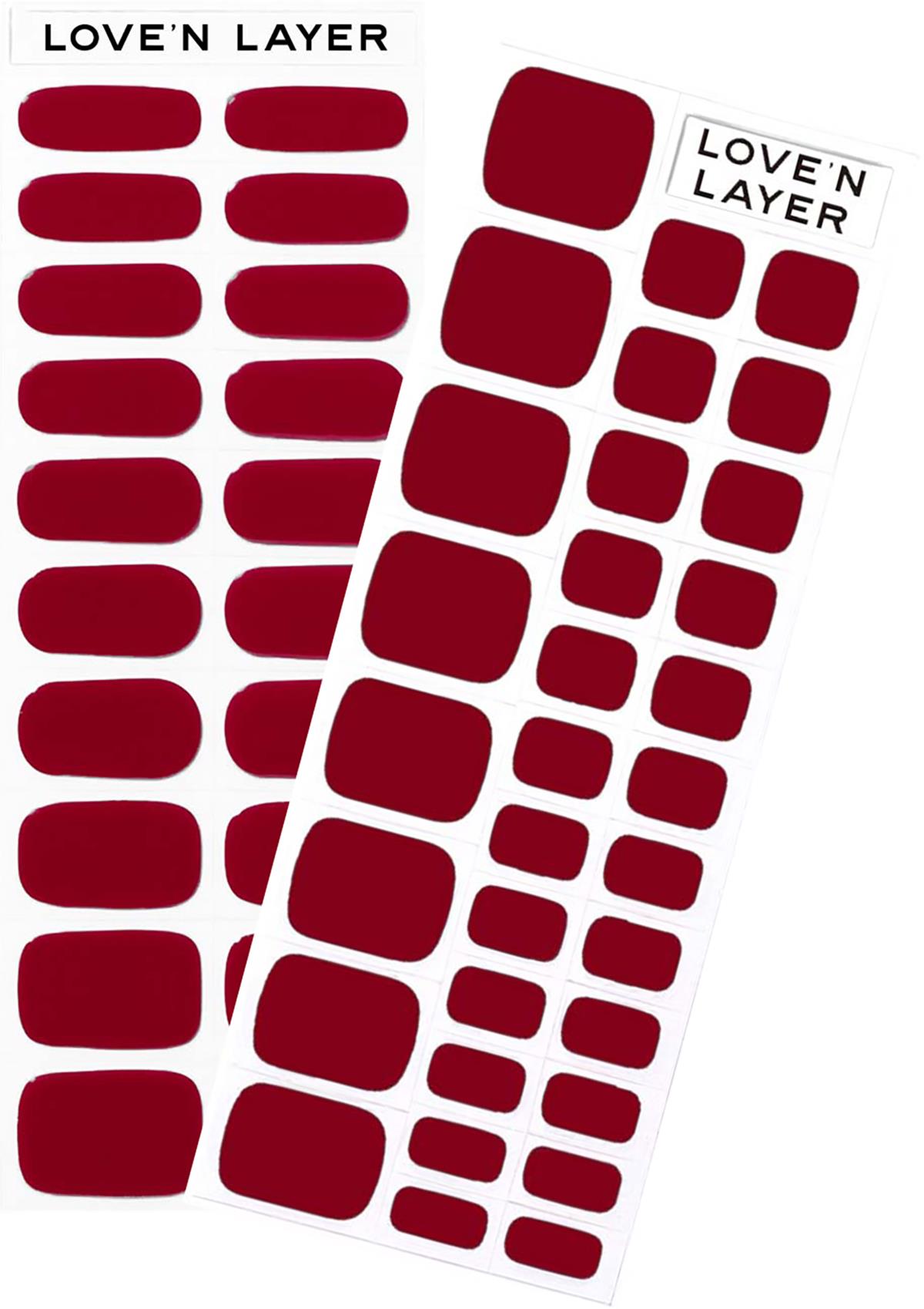Love'n Layer Hand & Toe ​Burgundy Red​