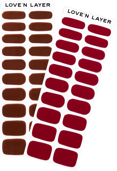 Love'n Layer Mix Burgundy Red & Chocolate Brown