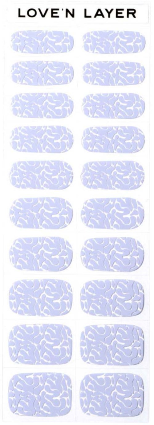 A vertical column of blue abstract shapes labeled 'LOVE'N LAYER' at the top.