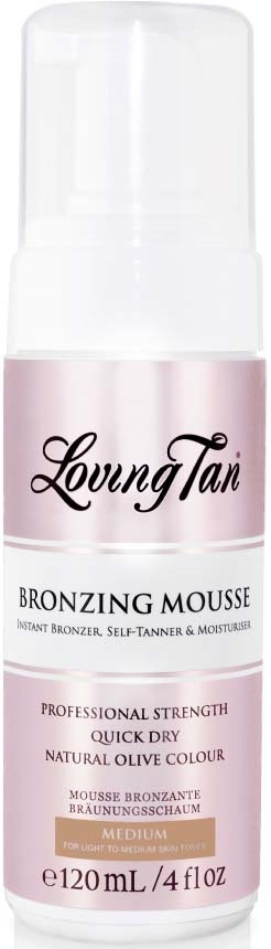 Loving Tan Deluxe Bronzing Mousse, Medium - Streak Free, Natural looking,  Professional Strength Sunless Tanner - Up to 5 Self Tan Applications per