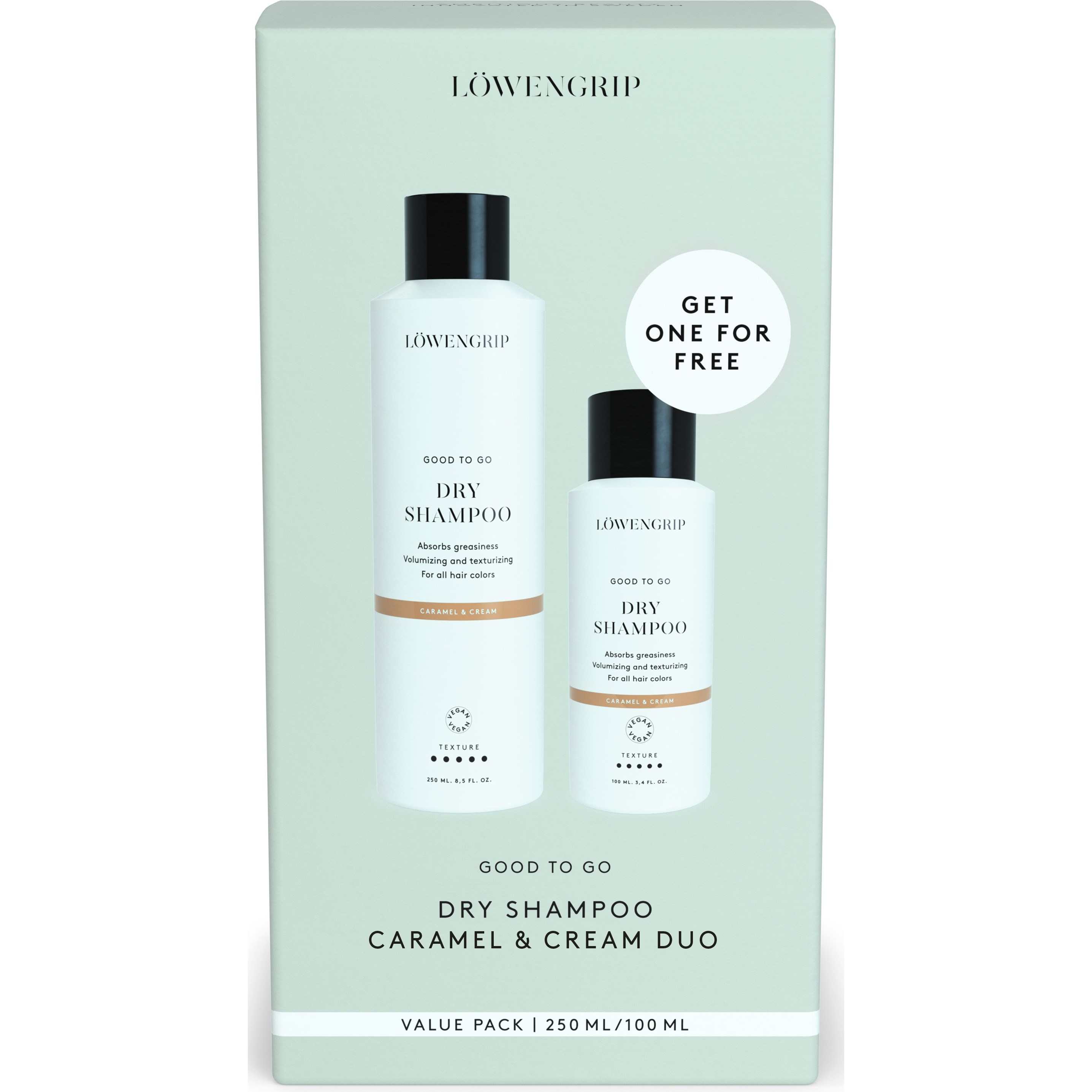 Löwengrip Good To Go-Dry Shampoo Caramel & Cream Duo Value Pack 3