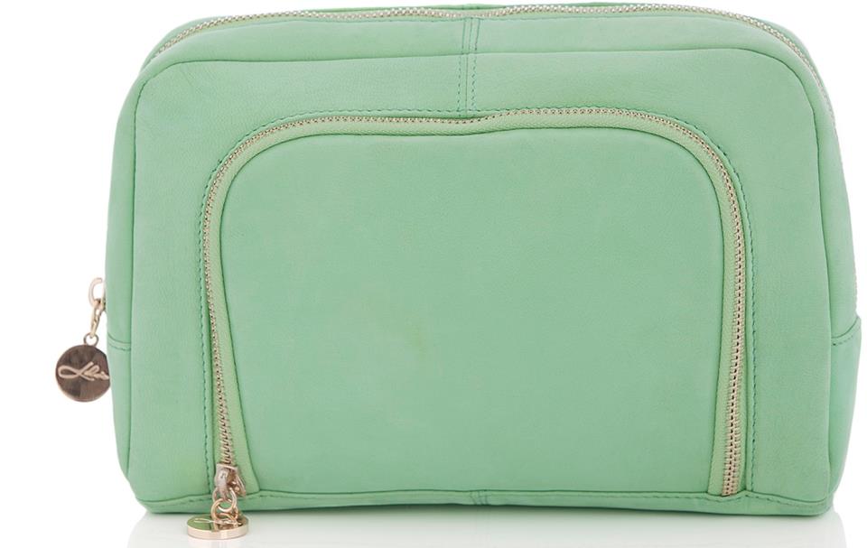 Lulus Accessories Beauty Organizer Green Leather
