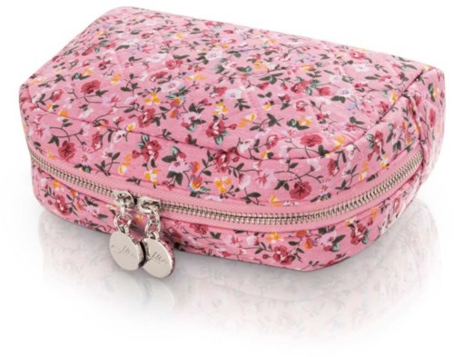 LULU'S ACCESSORIES Cosmetic Bag Floral Rose