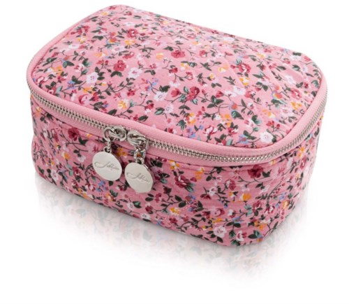 LULU'S ACCESSORIES Cosmetic Case Floral Rose