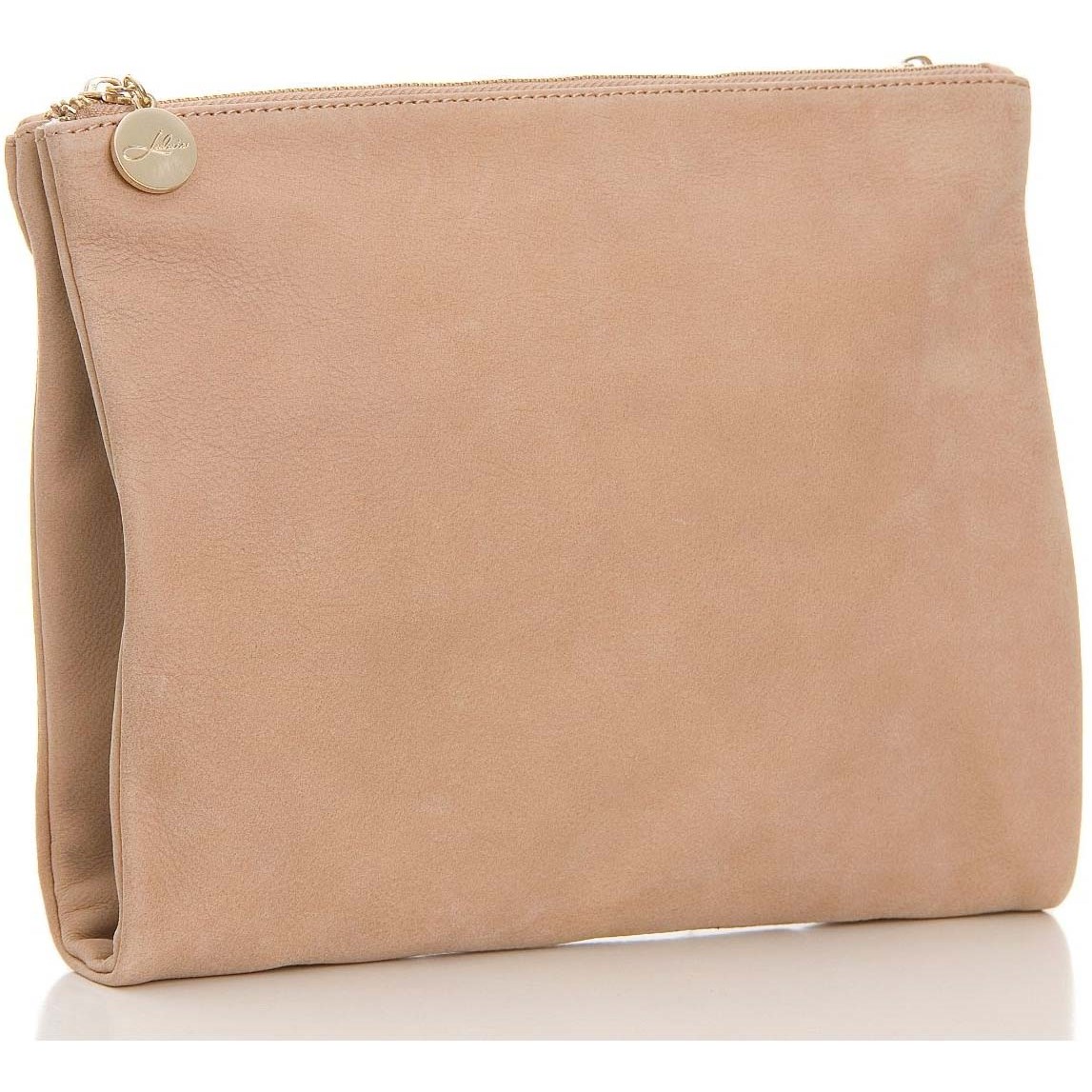 LULU’S ACCESSORIES Small Leather Purse Beige