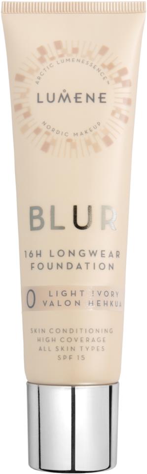 Lumene Blur 16h Longwear Foundation SPF15 0 Light Ivory