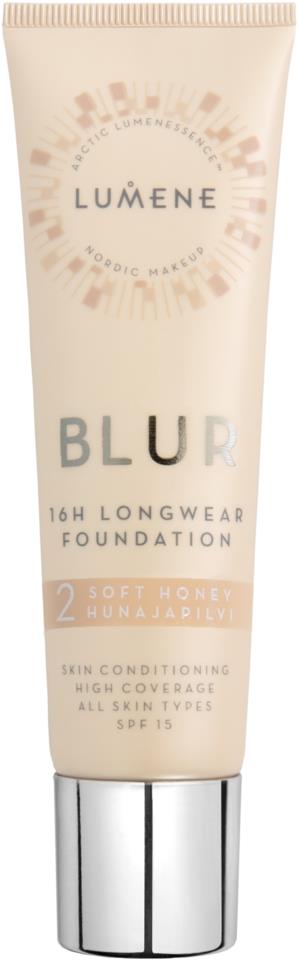 Lumene Blur 16h Longwear Foundation SPF15 2 Soft Honey