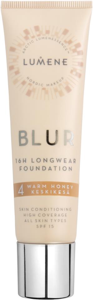 Lumene Blur 16h Longwear Foundation SPF15 4 Warm Honey