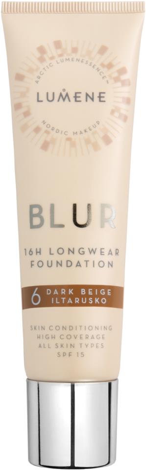 Lumene Blur 16h Longwear Foundation SPF15 6 Dark Beige
