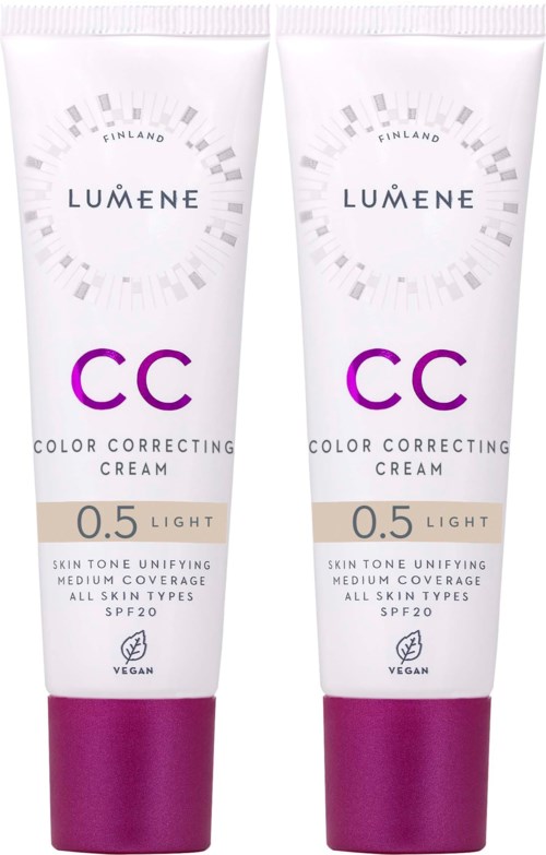Lumene Bundle CC Color Correcting Cream SPF20 Light x 2