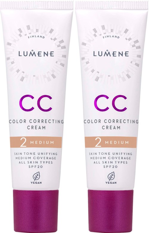 Lumene Bundle CC Color Correcting Cream SPF20 Medium x 2