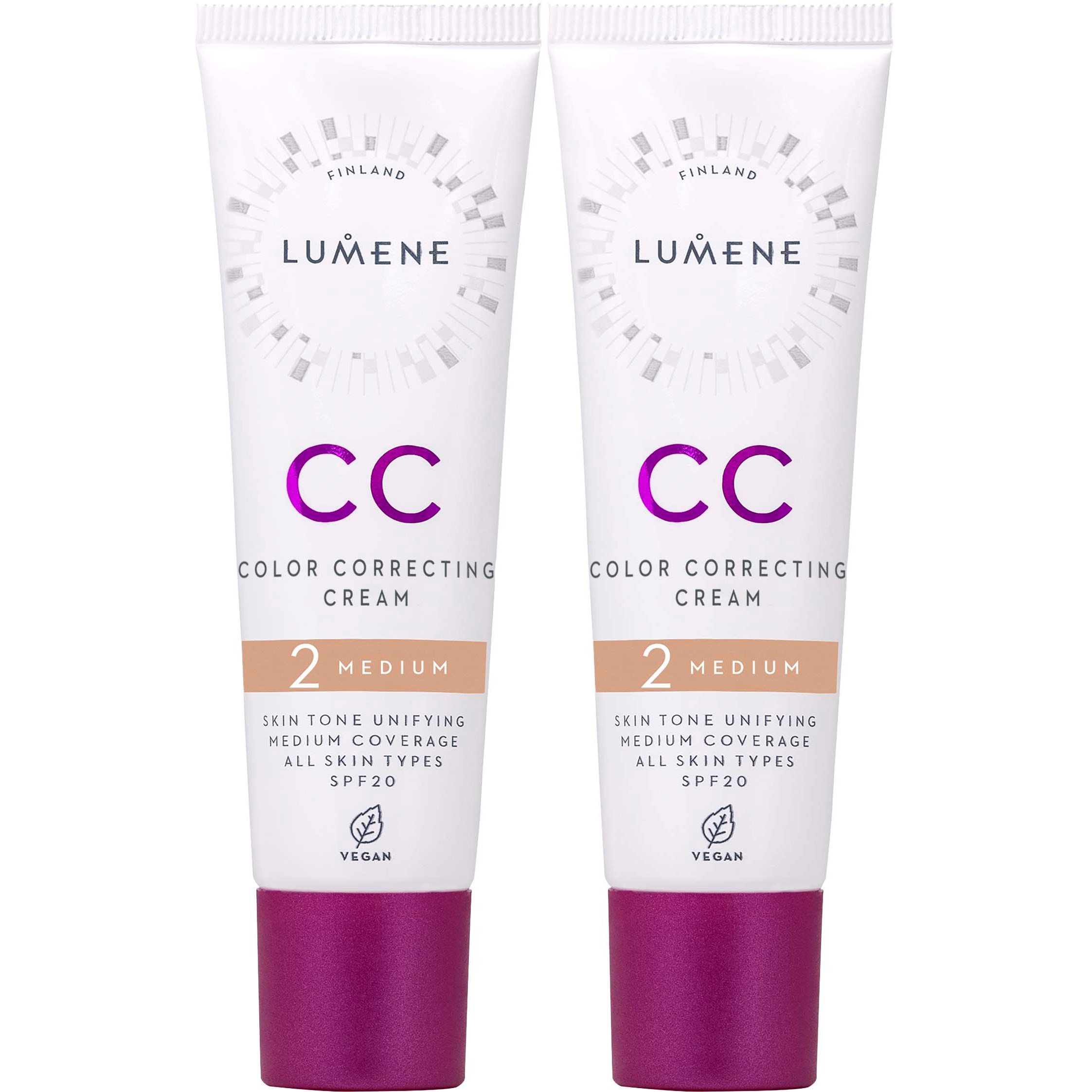 Lumene Bundle CC Color Correcting Cream SPF20 Medium x 2
