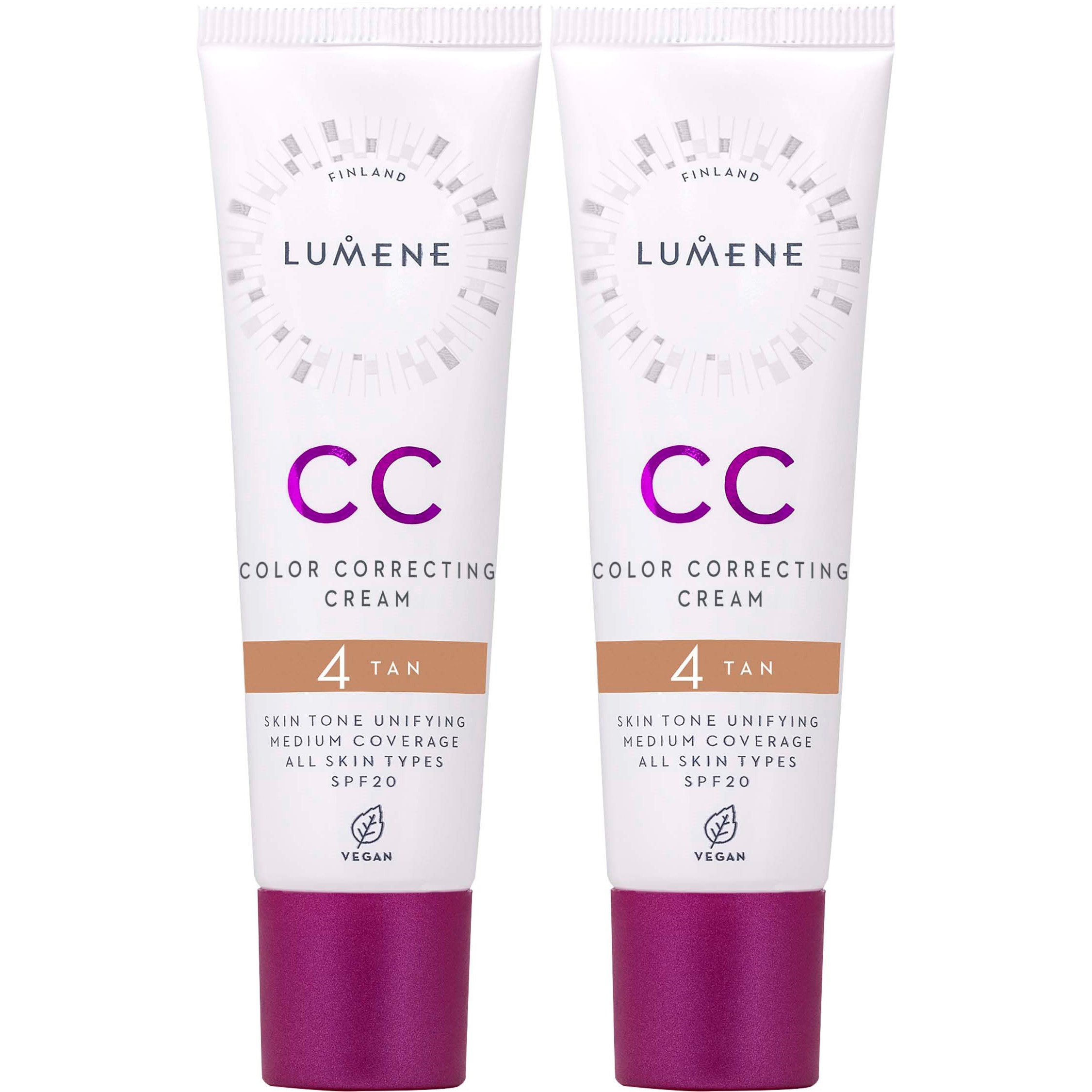 Lumene Bundle CC Color Correcting Cream SPF20 Tan x 2