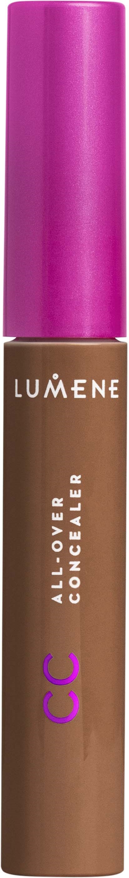 Det er en tube av LUMENE All-Over Concealer med rosa hette.